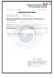 Free Sale Certificate