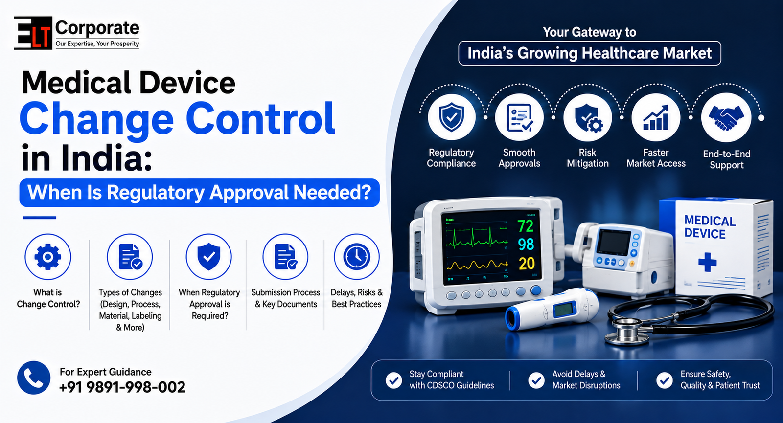 Medical Device Change Control in India and CDSCO regulatory approval process